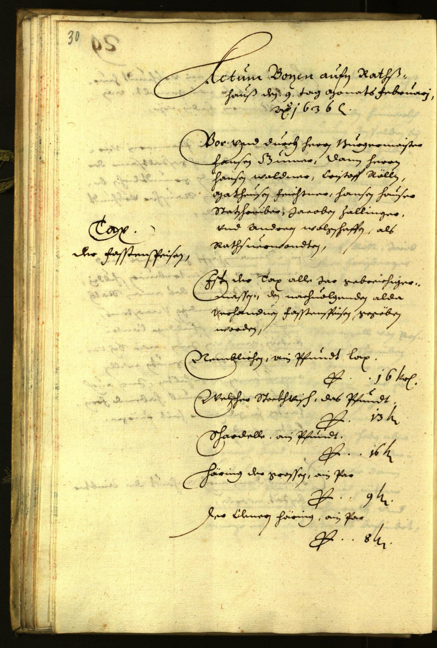 Civic Archives of Bozen-Bolzano - BOhisto Minutes of the council 1636 