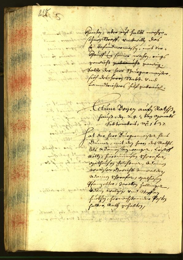 Civic Archives of Bozen-Bolzano - BOhisto Minutes of the council 1637 