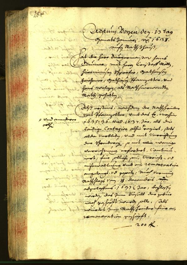 Archivio Storico della Città di Bolzano - BOhisto protocollo consiliare 1637 