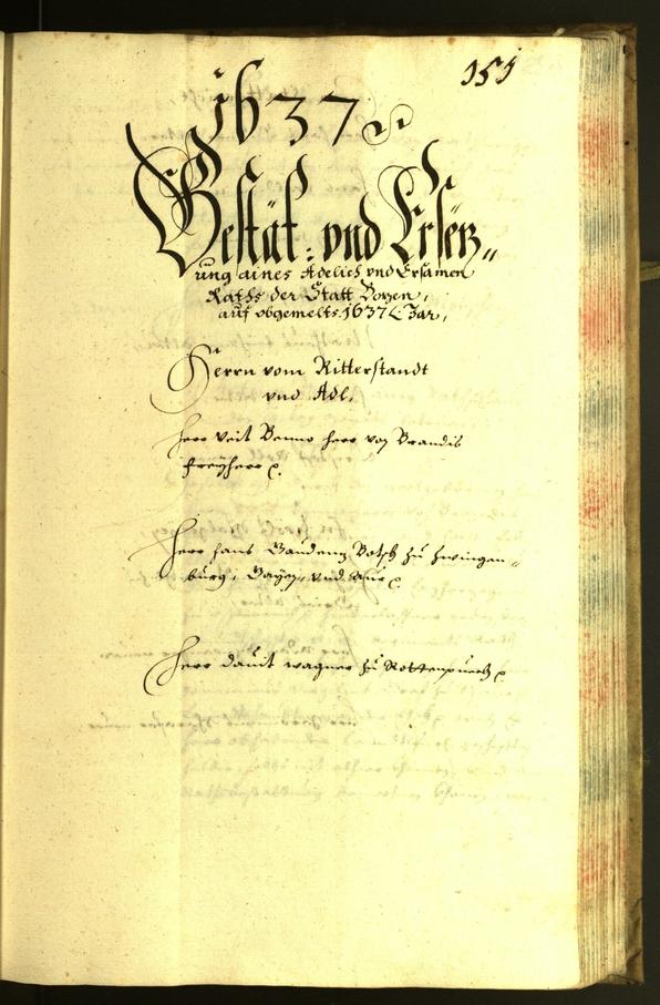 Stadtarchiv Bozen - BOhisto Ratsprotokoll 1637 