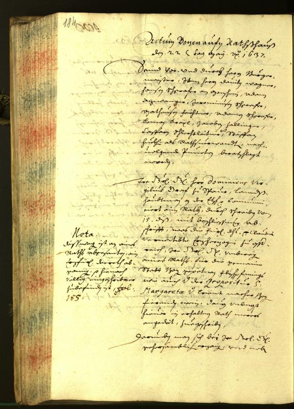 Civic Archives of Bozen-Bolzano - BOhisto Minutes of the council 1637 