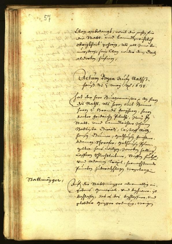 Civic Archives of Bozen-Bolzano - BOhisto Minutes of the council 1638 