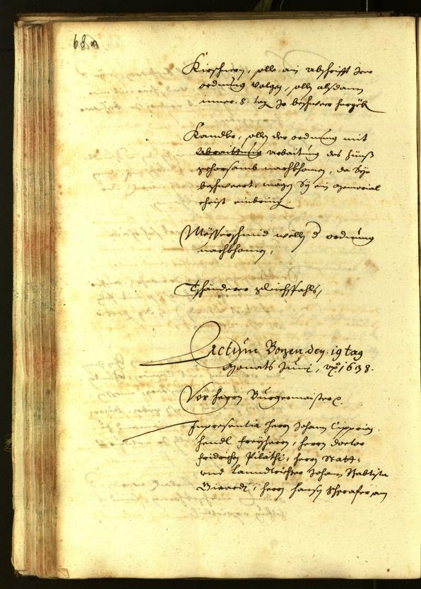 Civic Archives of Bozen-Bolzano - BOhisto Minutes of the council 1638 