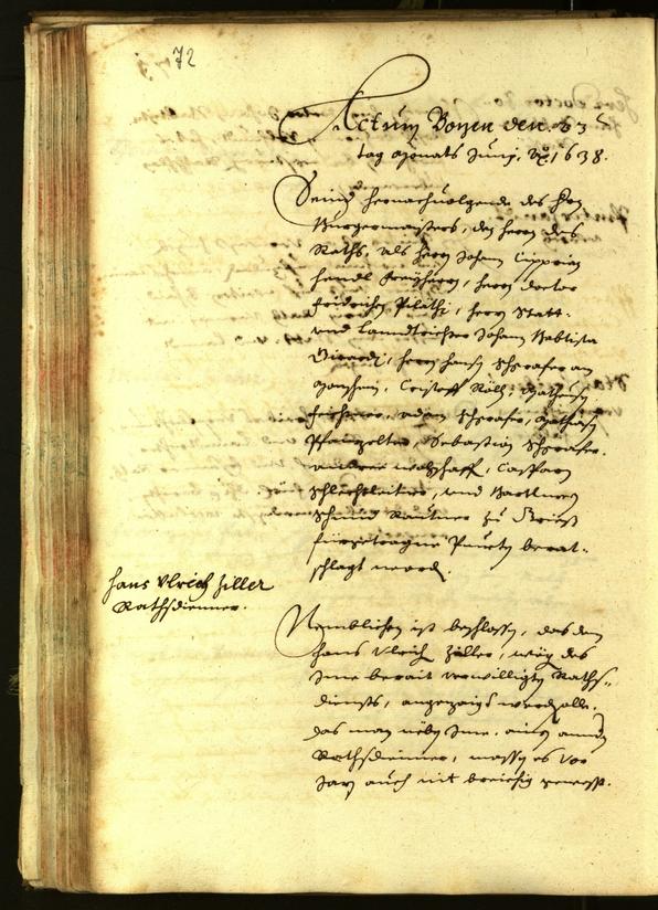 Civic Archives of Bozen-Bolzano - BOhisto Minutes of the council 1638 