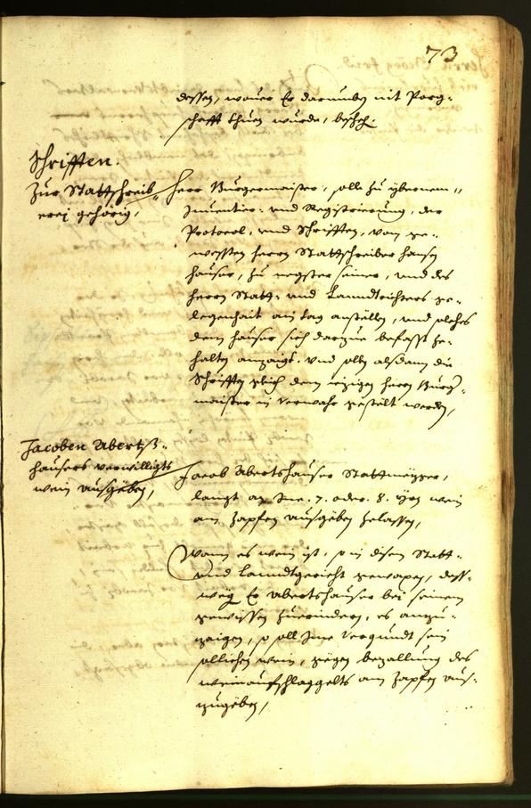 Stadtarchiv Bozen - BOhisto Ratsprotokoll 1638 