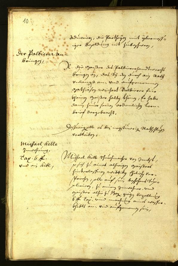 Stadtarchiv Bozen - BOhisto Ratsprotokoll 1638 