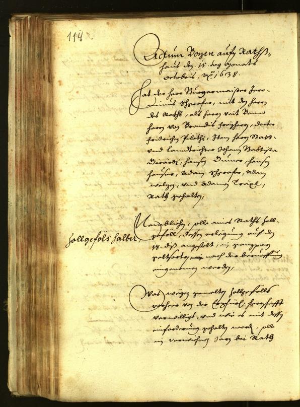 Civic Archives of Bozen-Bolzano - BOhisto Minutes of the council 1638 