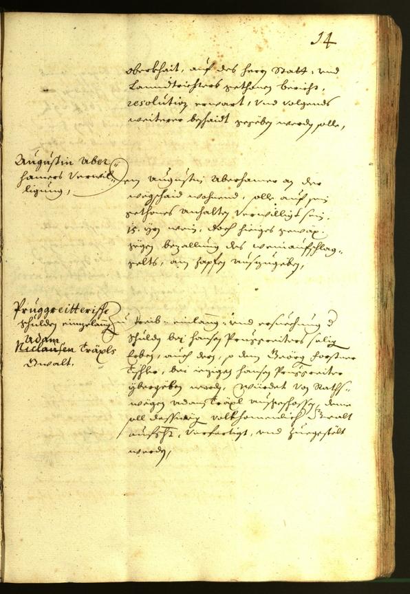 Stadtarchiv Bozen - BOhisto Ratsprotokoll 1638 