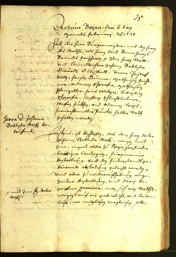 Civic Archives of Bozen-Bolzano - BOhisto Minutes of the council 1638 