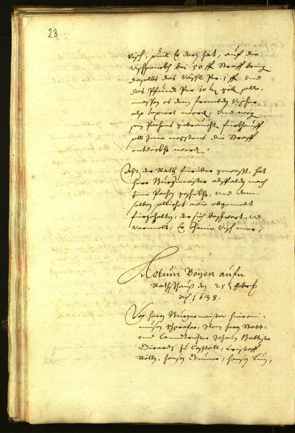 Civic Archives of Bozen-Bolzano - BOhisto Minutes of the council 1638 