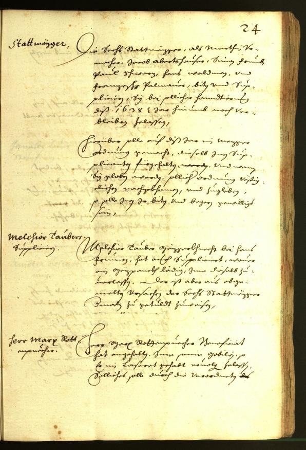 Stadtarchiv Bozen - BOhisto Ratsprotokoll 1638 