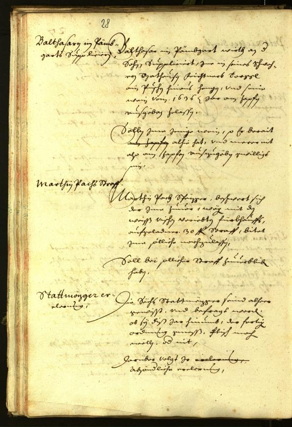 Stadtarchiv Bozen - BOhisto Ratsprotokoll 1638 