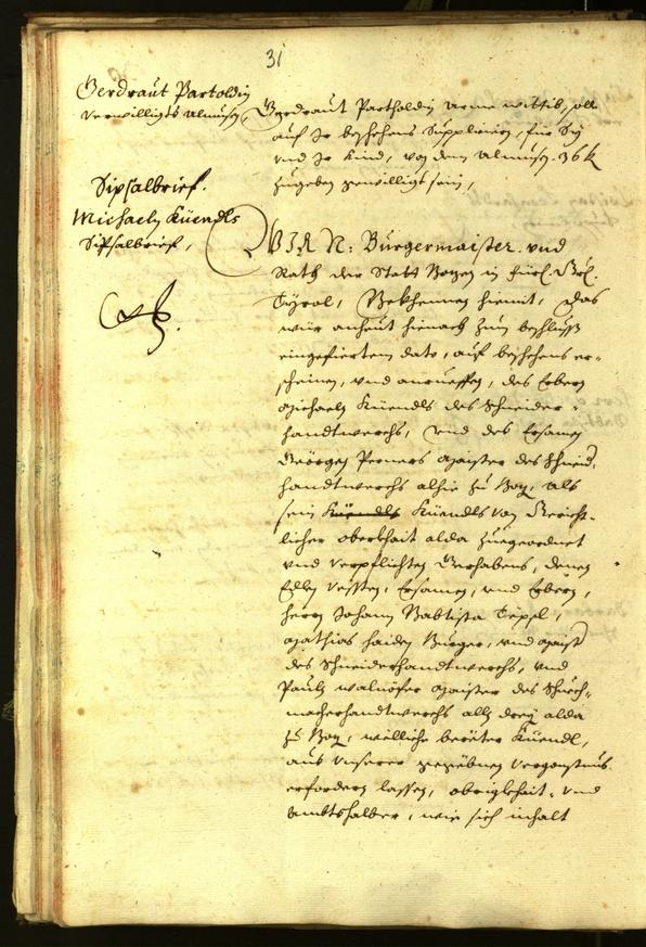 Civic Archives of Bozen-Bolzano - BOhisto Minutes of the council 1638 