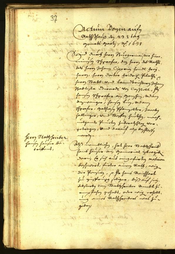 Civic Archives of Bozen-Bolzano - BOhisto Minutes of the council 1638 