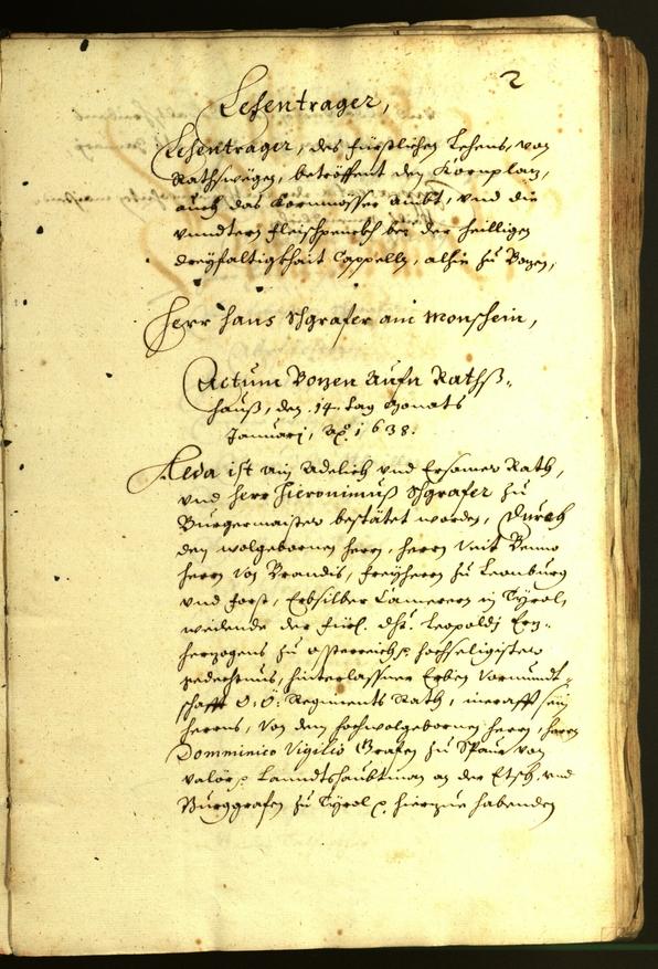 Civic Archives of Bozen-Bolzano - BOhisto Minutes of the council 1638 