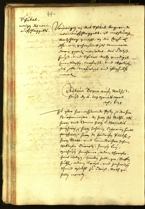 Civic Archives of Bozen-Bolzano - BOhisto Minutes of the council 1638 