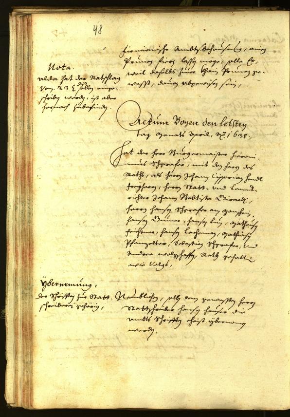 Civic Archives of Bozen-Bolzano - BOhisto Minutes of the council 1638 