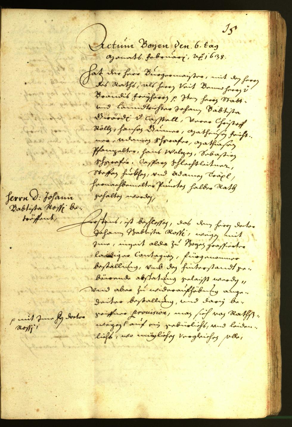 Civic Archives of Bozen-Bolzano - BOhisto Minutes of the council 1638 