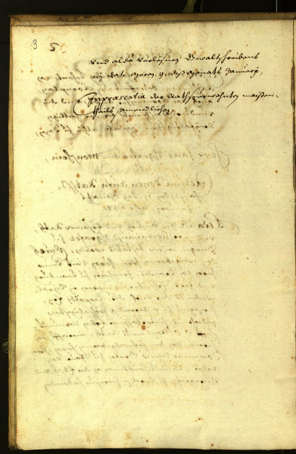 Stadtarchiv Bozen - BOhisto Ratsprotokoll 1638 