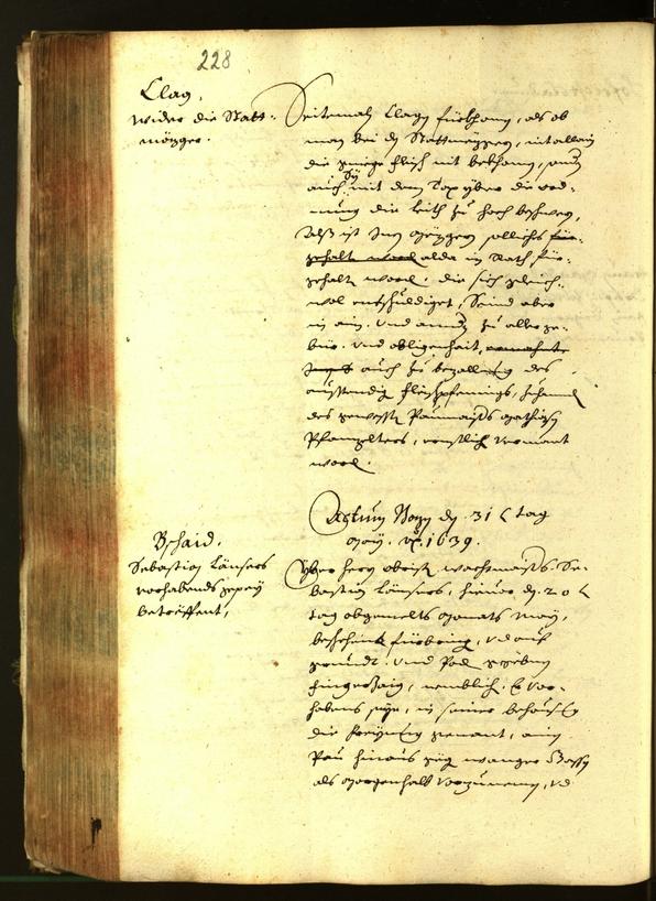 Civic Archives of Bozen-Bolzano - BOhisto Minutes of the council 1639 