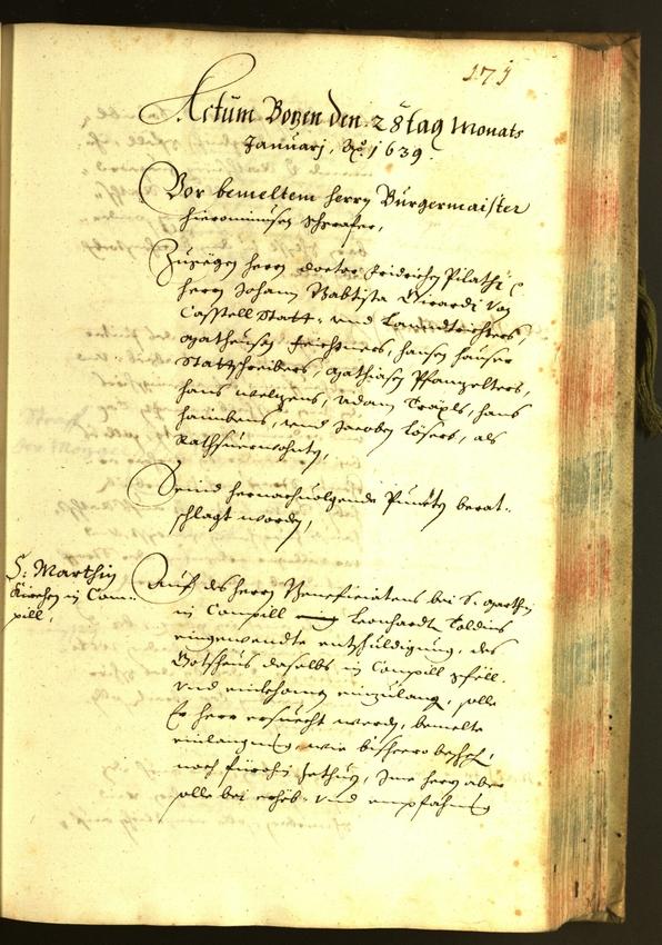 Civic Archives of Bozen-Bolzano - BOhisto Minutes of the council 1639 