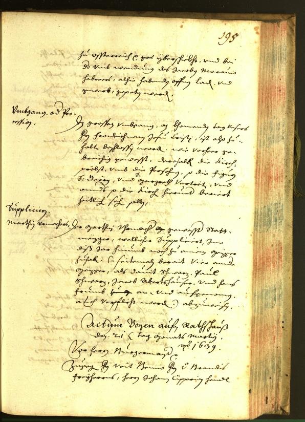 Civic Archives of Bozen-Bolzano - BOhisto Minutes of the council 1639 