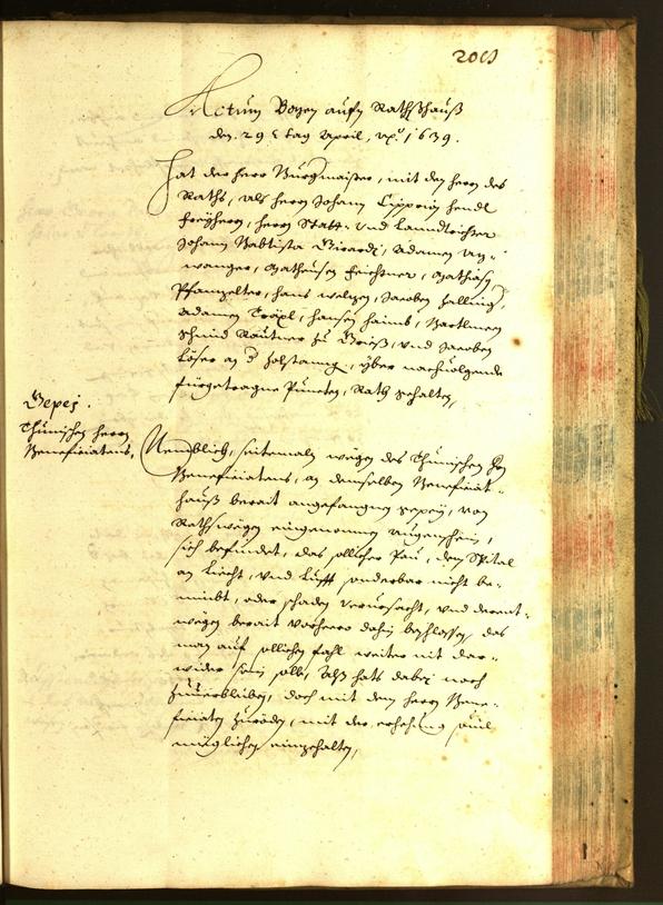 Civic Archives of Bozen-Bolzano - BOhisto Minutes of the council 1639 