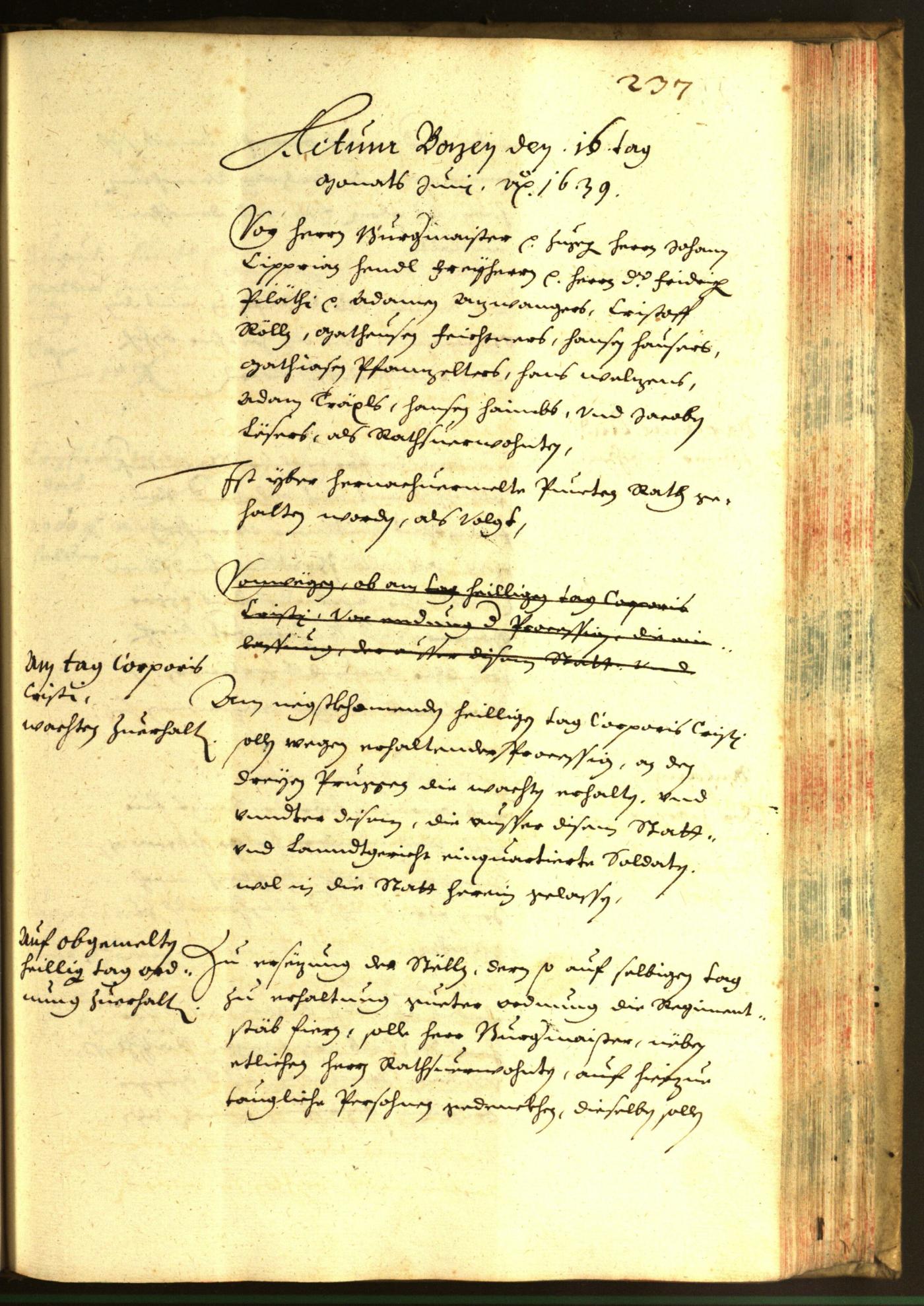 Civic Archives of Bozen-Bolzano - BOhisto Minutes of the council 1639 