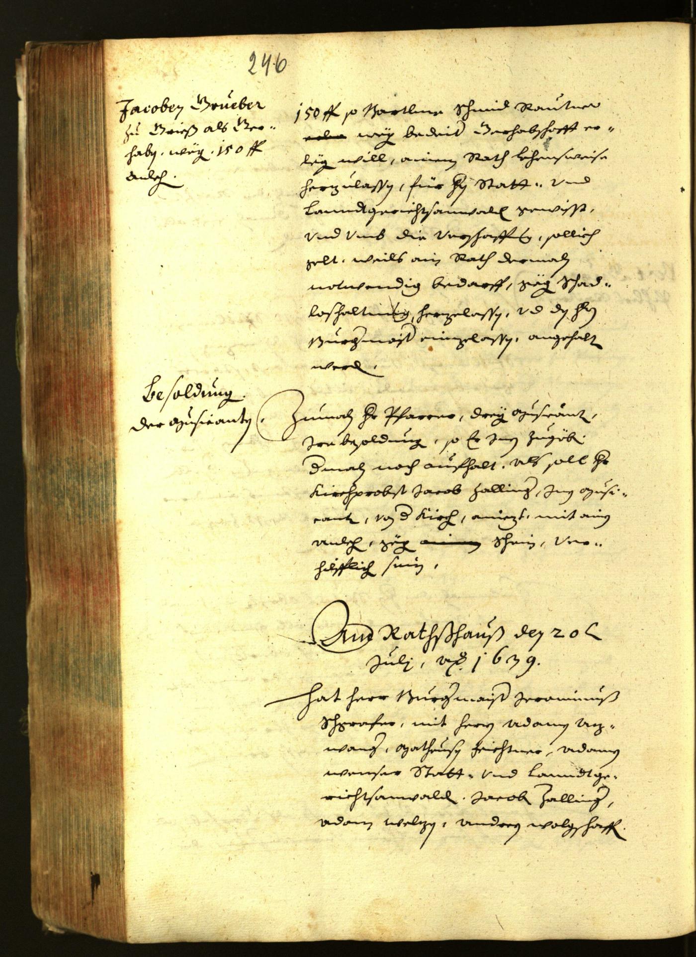 Civic Archives of Bozen-Bolzano - BOhisto Minutes of the council 1639 