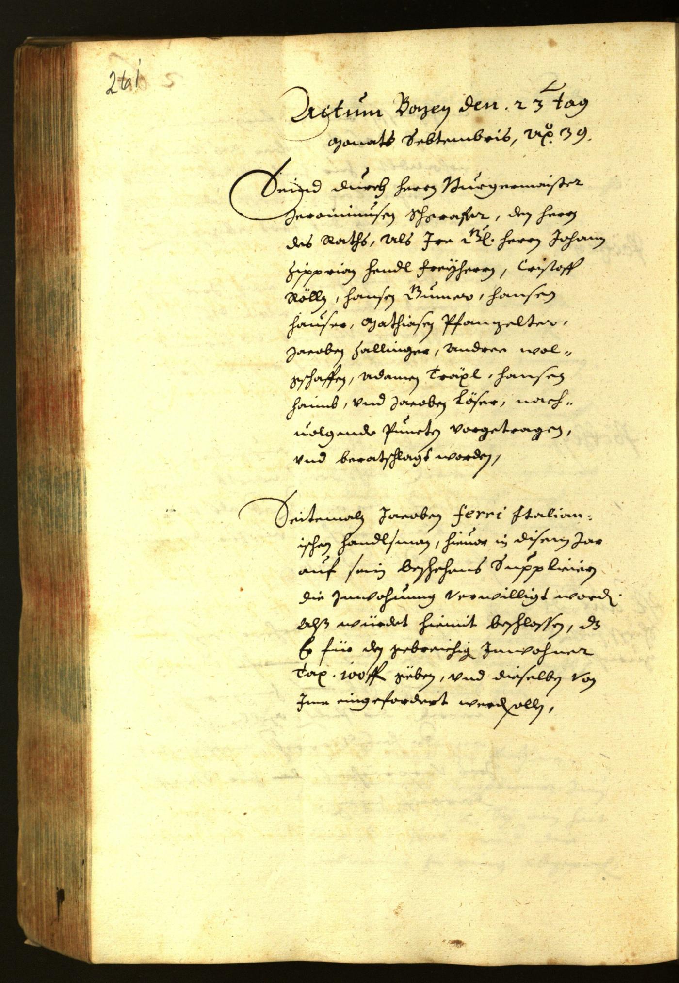 Civic Archives of Bozen-Bolzano - BOhisto Minutes of the council 1639 