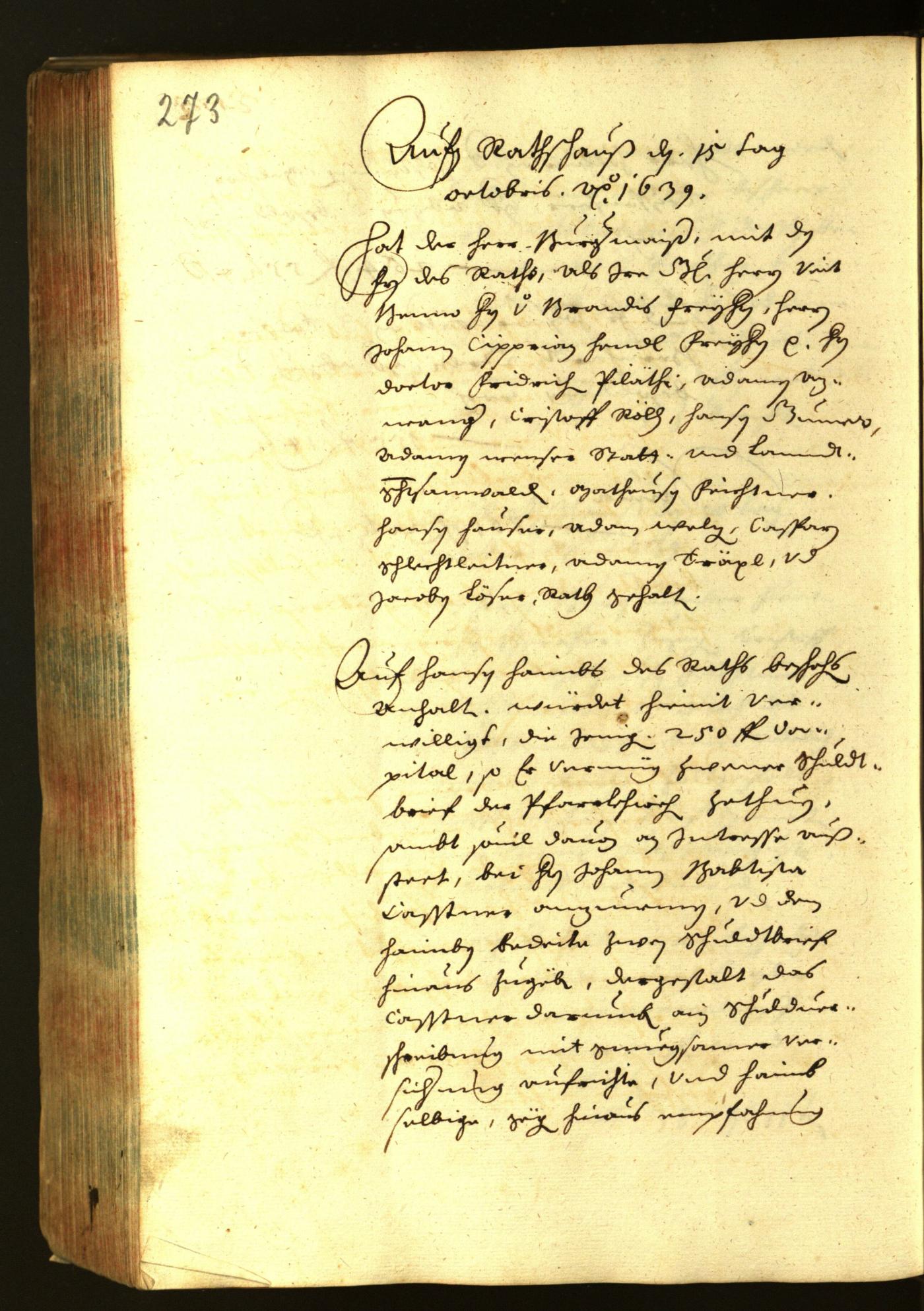 Civic Archives of Bozen-Bolzano - BOhisto Minutes of the council 1639 