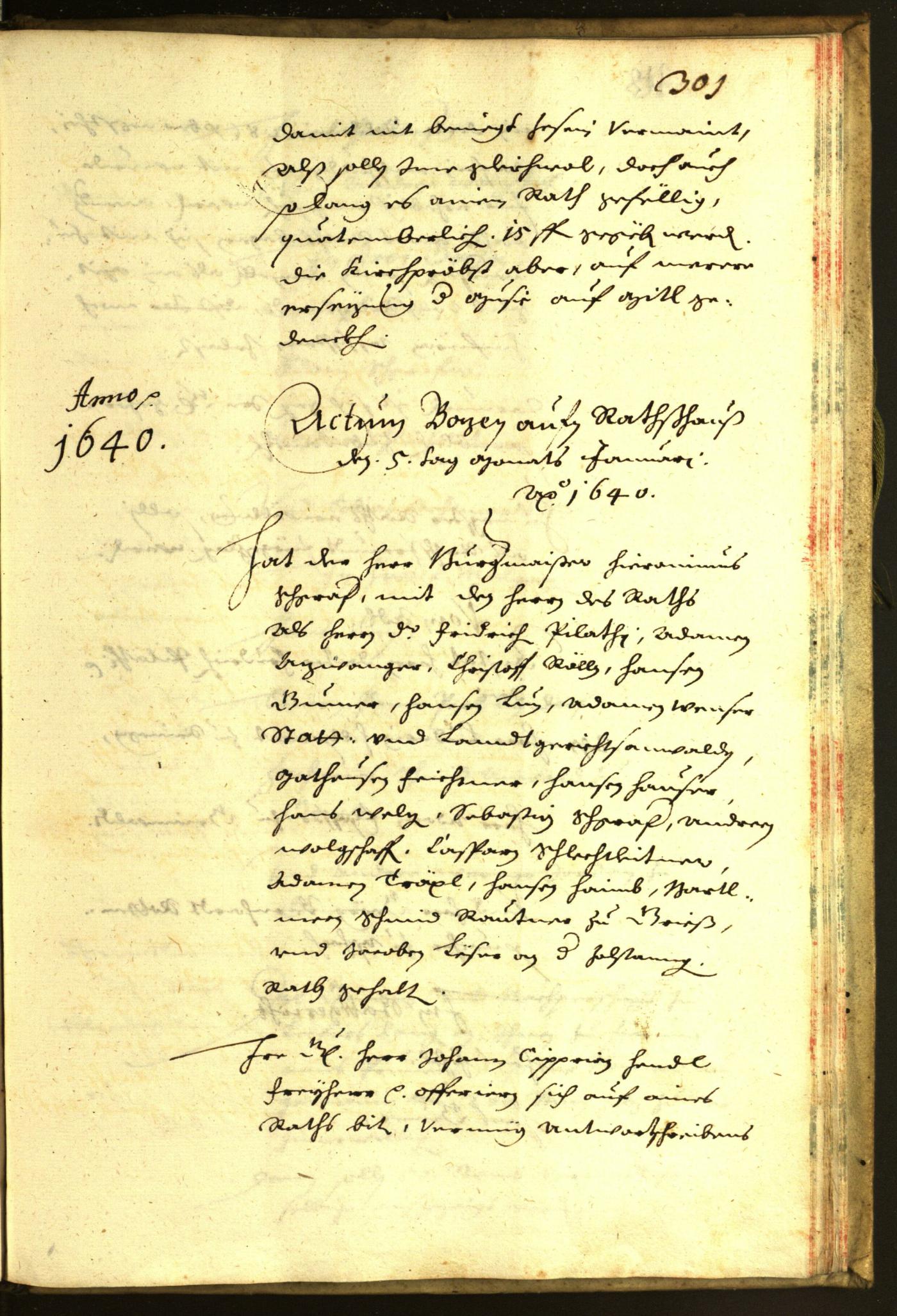 Civic Archives of Bozen-Bolzano - BOhisto Minutes of the council 1639 