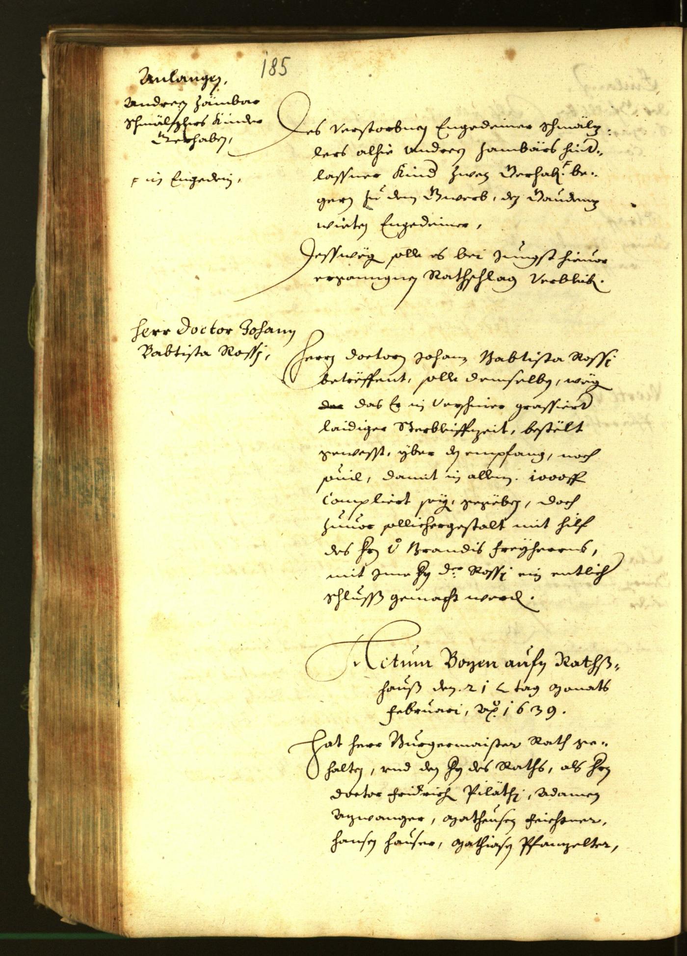 Civic Archives of Bozen-Bolzano - BOhisto Minutes of the council 1639 