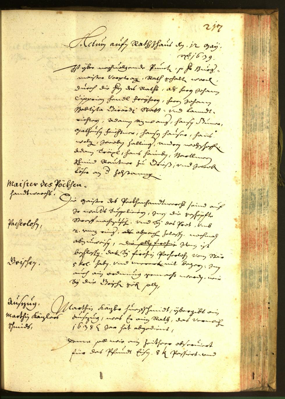 Civic Archives of Bozen-Bolzano - BOhisto Minutes of the council 1639 