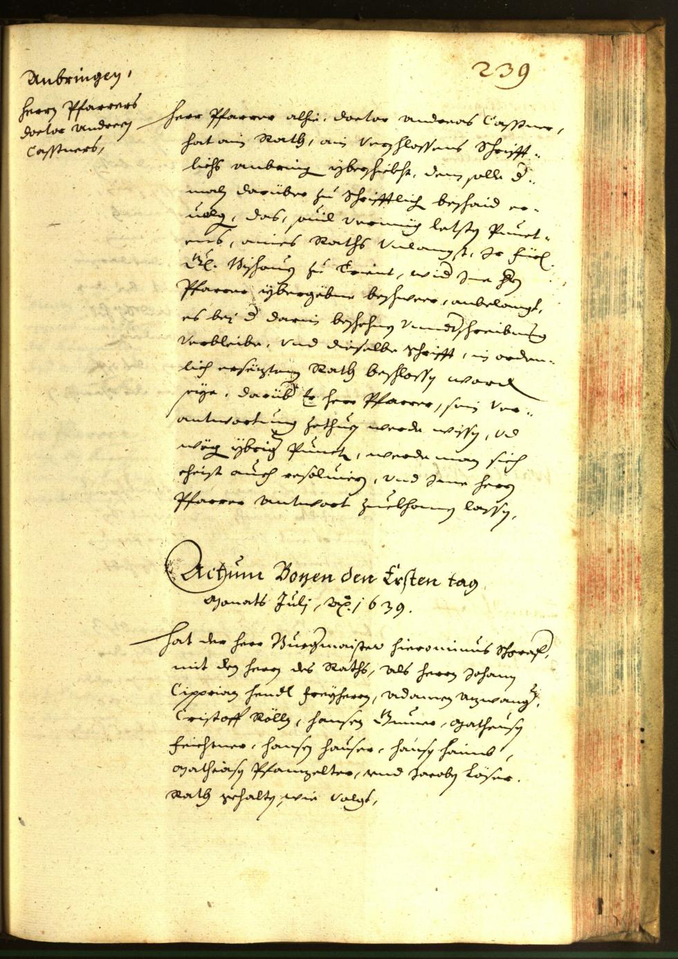 Civic Archives of Bozen-Bolzano - BOhisto Minutes of the council 1639 