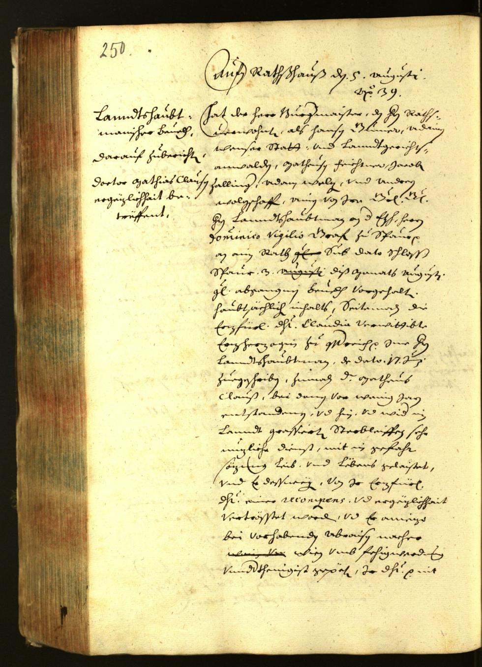 Archivio Storico della Città di Bolzano - BOhisto protocollo consiliare 1639 