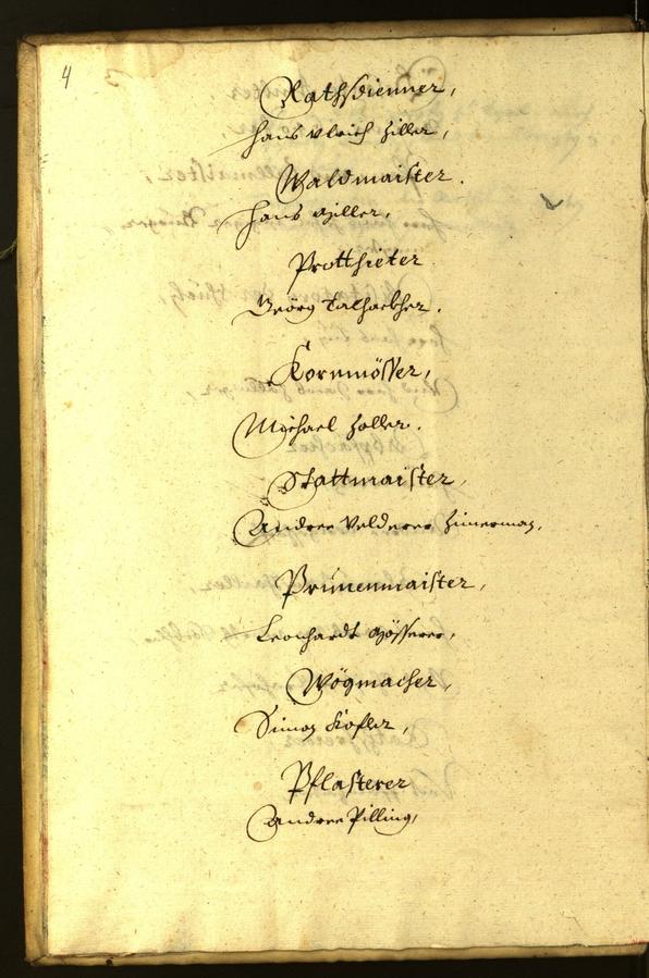 Stadtarchiv Bozen - BOhisto Ratsprotokoll 1640 