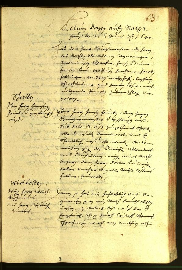 Civic Archives of Bozen-Bolzano - BOhisto Minutes of the council 1640 