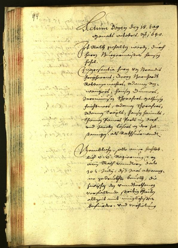 Civic Archives of Bozen-Bolzano - BOhisto Minutes of the council 1640 