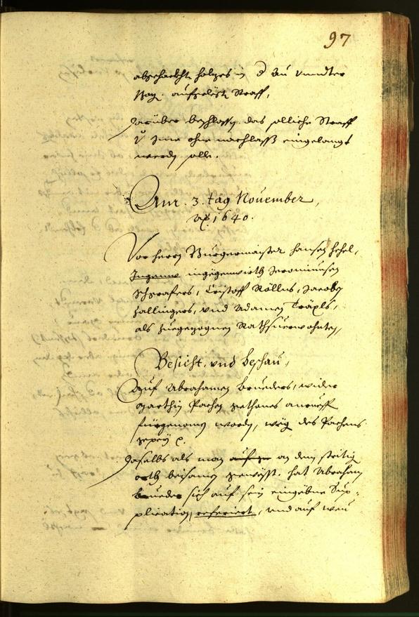 Stadtarchiv Bozen - BOhisto Ratsprotokoll 1640 