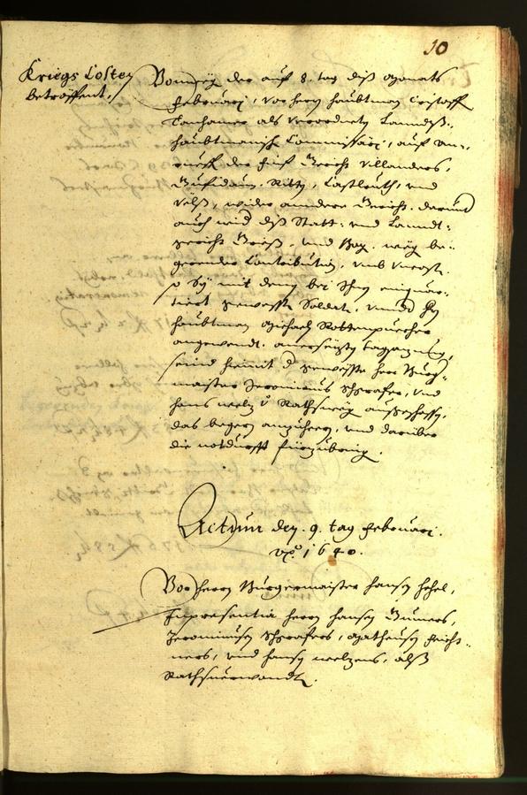 Civic Archives of Bozen-Bolzano - BOhisto Minutes of the council 1640 