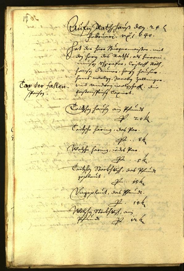 Civic Archives of Bozen-Bolzano - BOhisto Minutes of the council 1640 