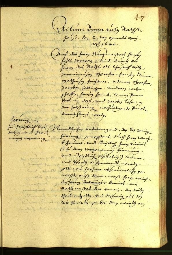 Civic Archives of Bozen-Bolzano - BOhisto Minutes of the council 1640 