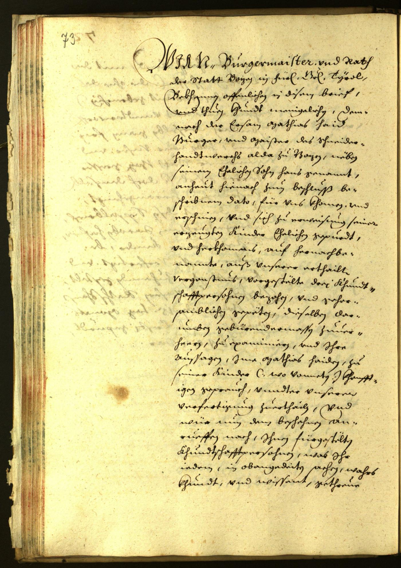 Stadtarchiv Bozen - BOhisto Ratsprotokoll 1640 