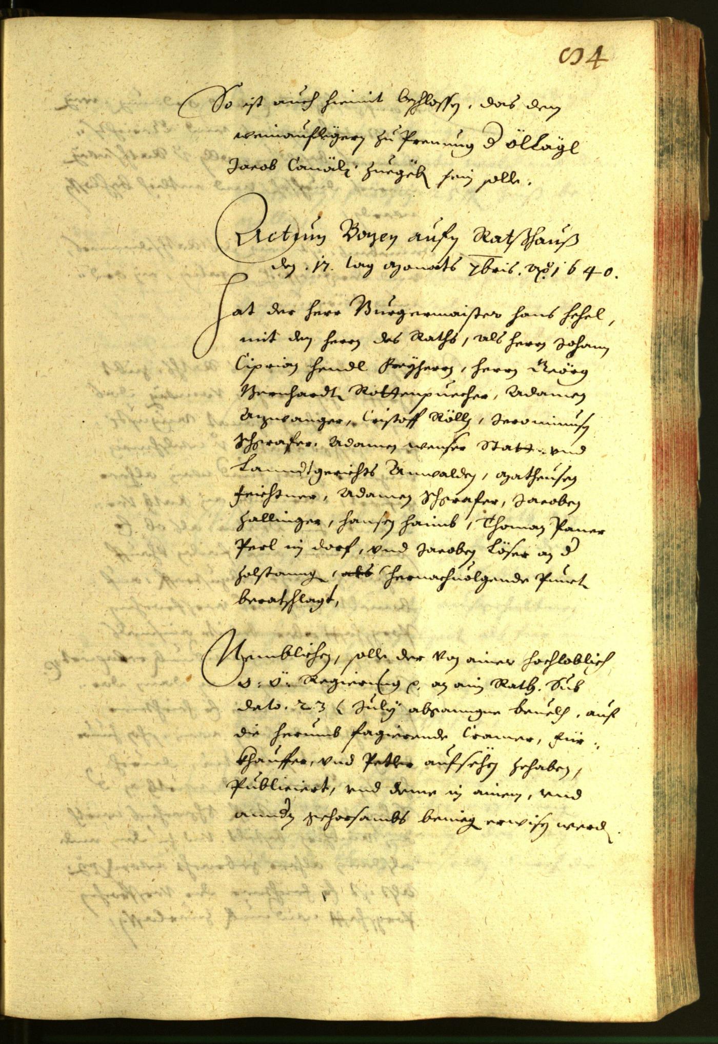 Civic Archives of Bozen-Bolzano - BOhisto Minutes of the council 1640 