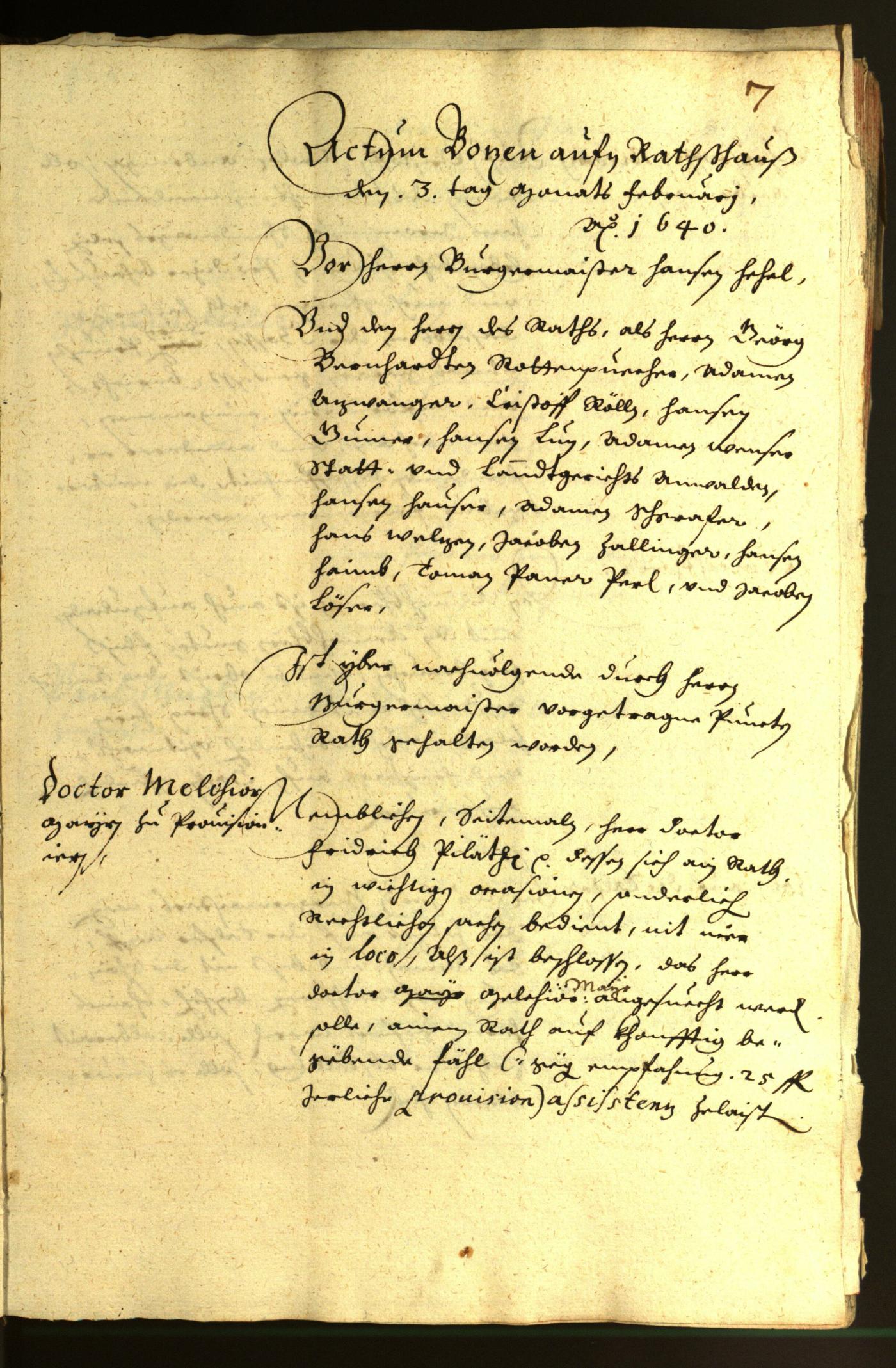 Civic Archives of Bozen-Bolzano - BOhisto Minutes of the council 1640 