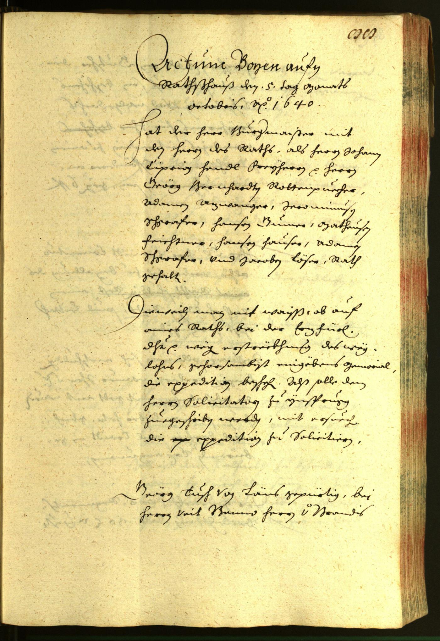 Civic Archives of Bozen-Bolzano - BOhisto Minutes of the council 1640 