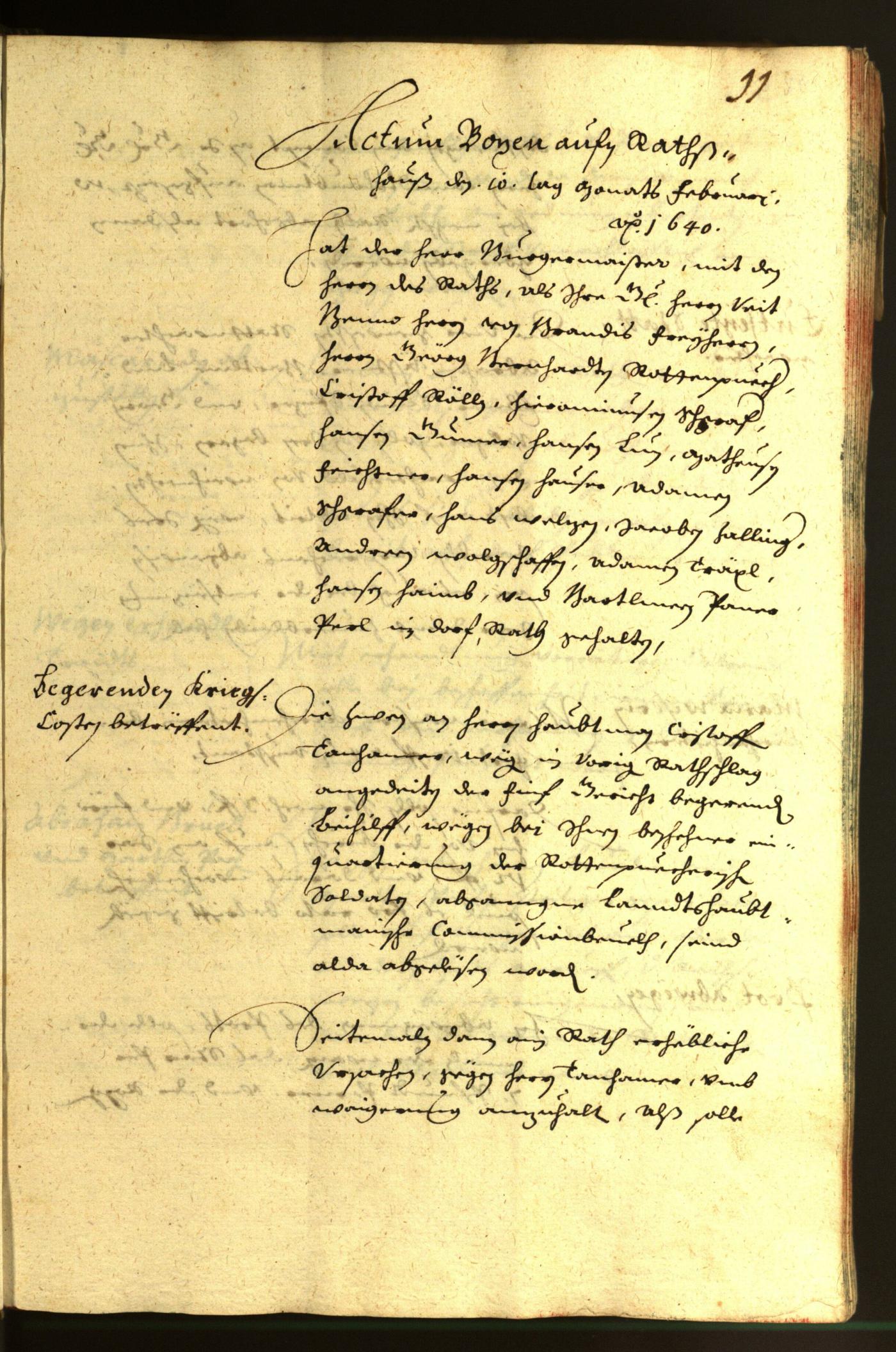 Civic Archives of Bozen-Bolzano - BOhisto Minutes of the council 1640 