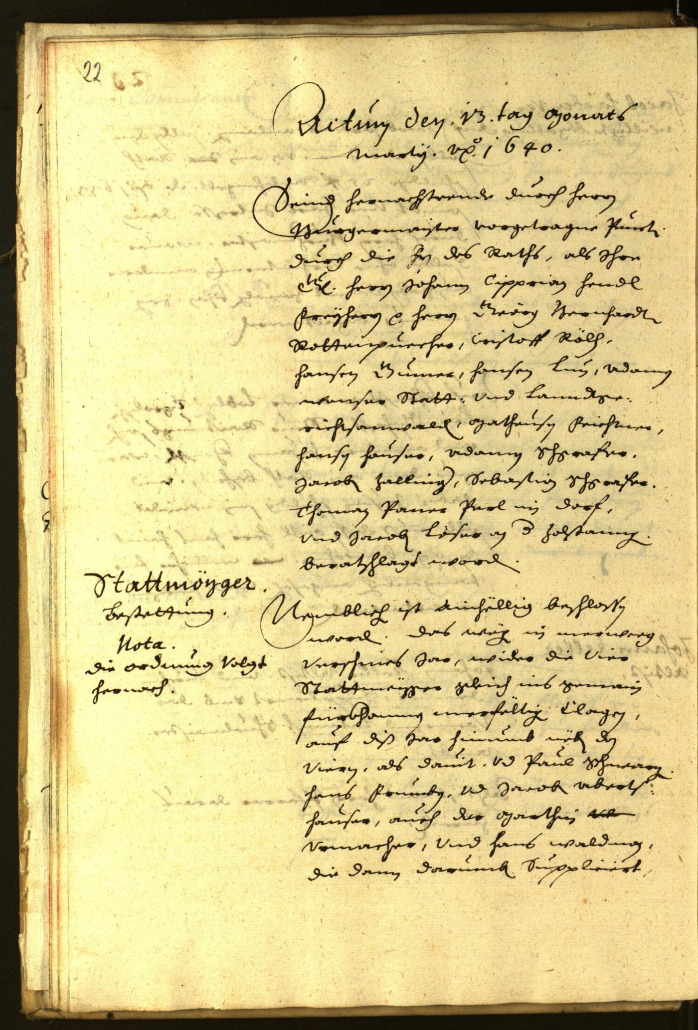 Civic Archives of Bozen-Bolzano - BOhisto Minutes of the council 1640 