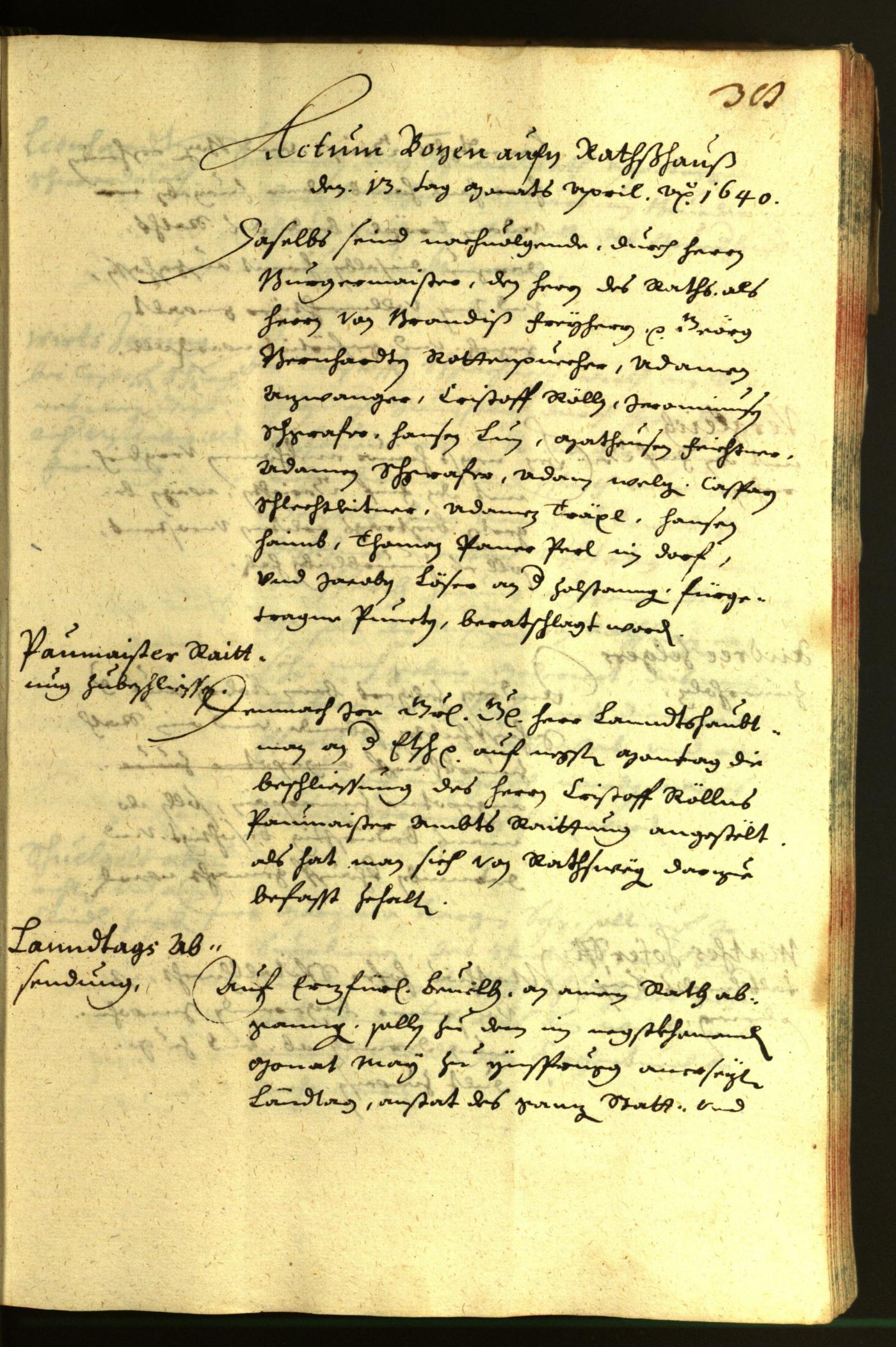 Civic Archives of Bozen-Bolzano - BOhisto Minutes of the council 1640 